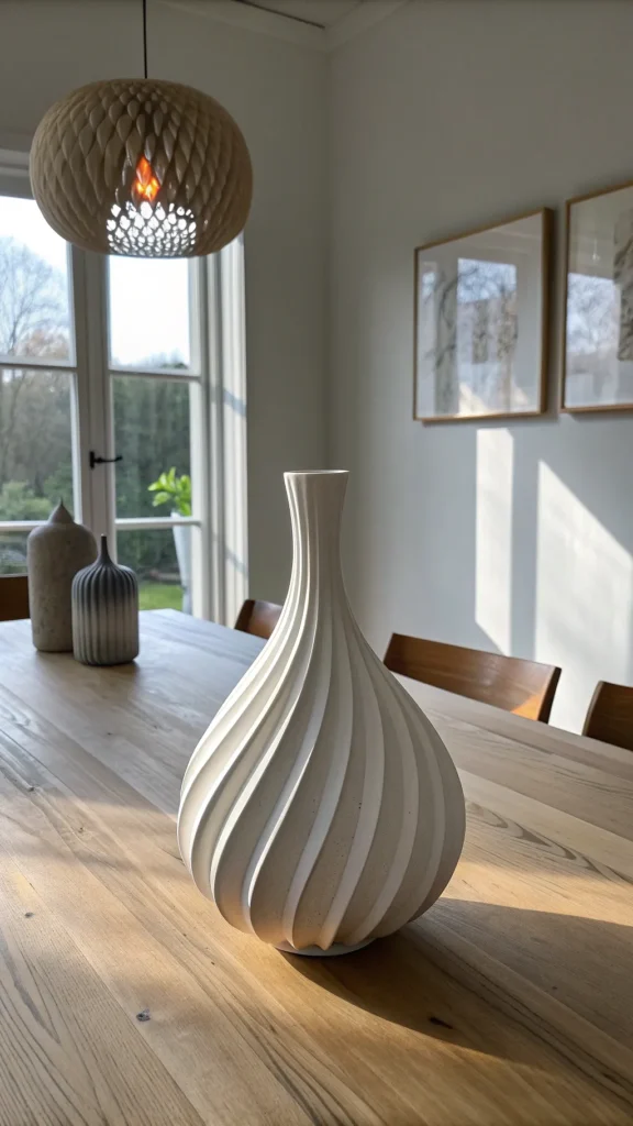 12 Dining Room Centerpiece Ideas That Wow Guests Instantly 9 a realistic minimalist dining table scene feat